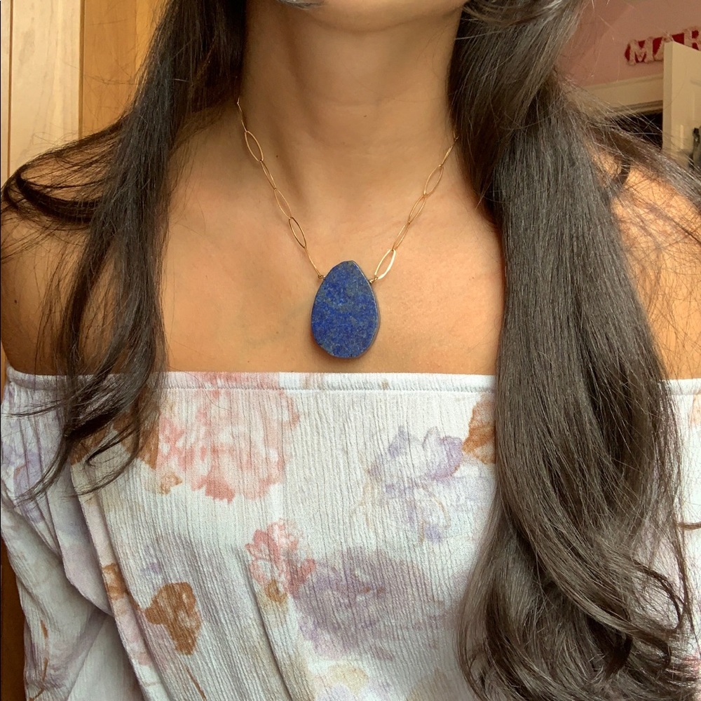 Genuine Blue Lapis Stone Necklace